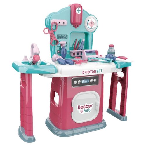 Купить Детский игровой модуль Доктор со светом и звуком / маленький доктор / набор врача для детей 661-508, Китай, розовый/зеленый/красный, пластик, female