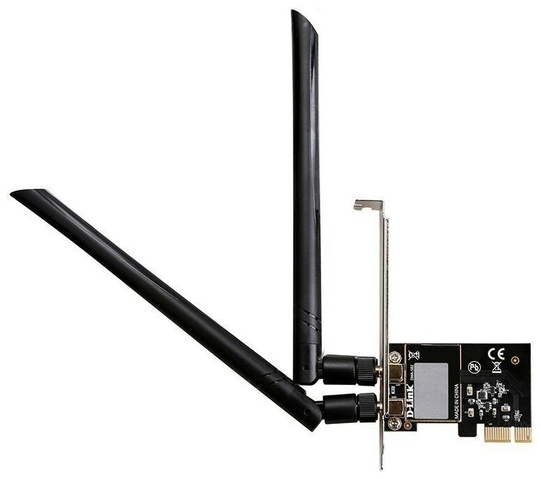 Сетевой адаптер WiFi D-Link DWA-582/RU DWA-582 PCI Express (ант.внеш.съем) 2ант.