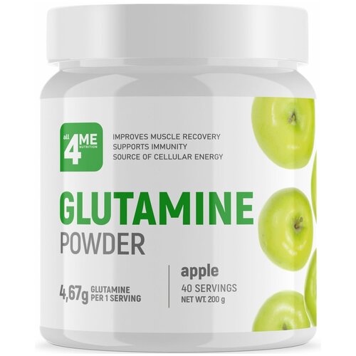 фото 4me nutrition glutamine 200 г яблоко