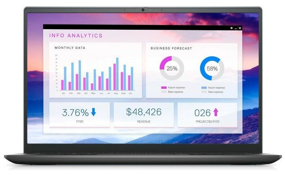 Ноутбук DELL Vostro 5410-4533 Intel Core i5 11300H 2600 MHz141920x10808GB512GB SSDDVD нетNVIDIA GeForce MX450 2GBWi-FiBluetoothLinux Green 8619000₽