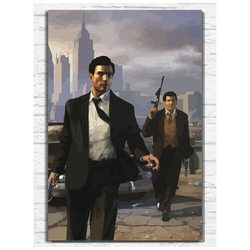 Картина по номерам на холсте игра Mafia II (PS, Xbox, PC, Switch) - 9819 В 60x40