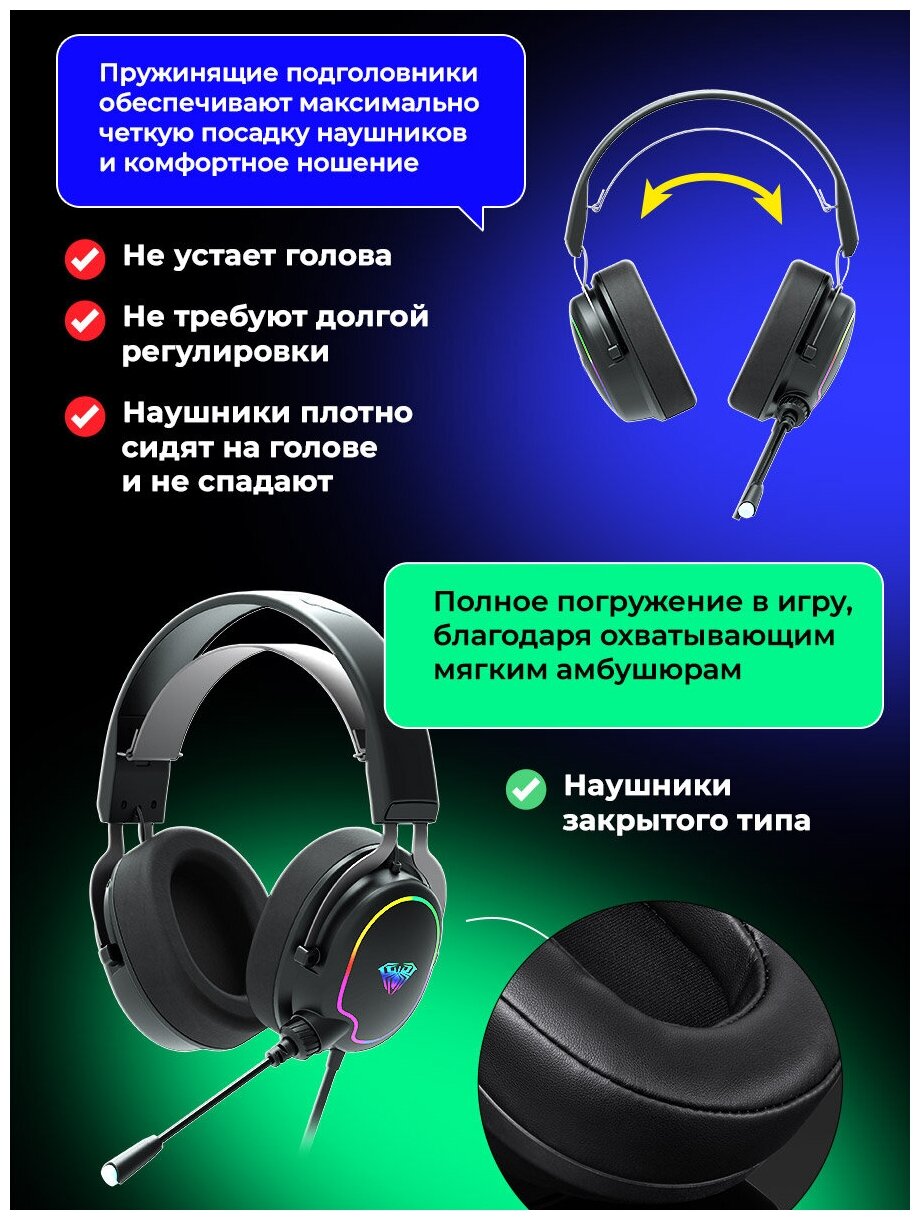 Наушники Aula Gaming F606 Black