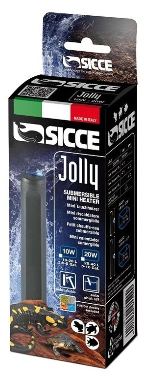 Sicce обогреватель JOLLY пластиковый 20 W для аквариумов 20-40 л