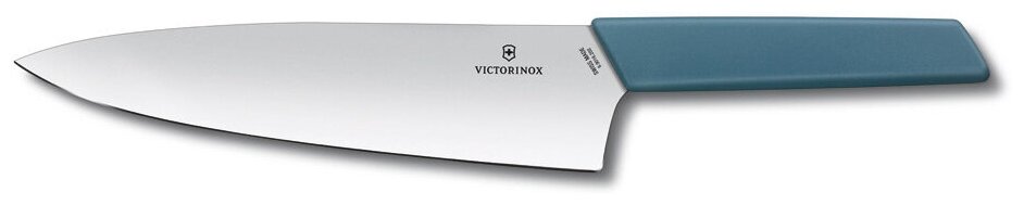 Нож кухонный Victorinox Swiss Modern, разделочный, 200мм, стальной, голубой [6.9016.202b]