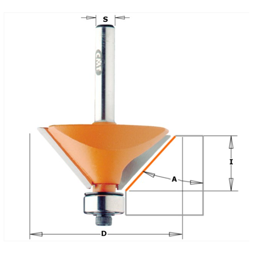 Фреза концевая CMT фасочная D=45,0 I=18,0 S=12,0 фреза концевая cmt фасочная d 25 0 i 8 0 s 8 0 l 41 0