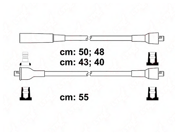 Комплект высоковольтных проводов (класс E) LYNXauto SPE4605 - фотография № 3
