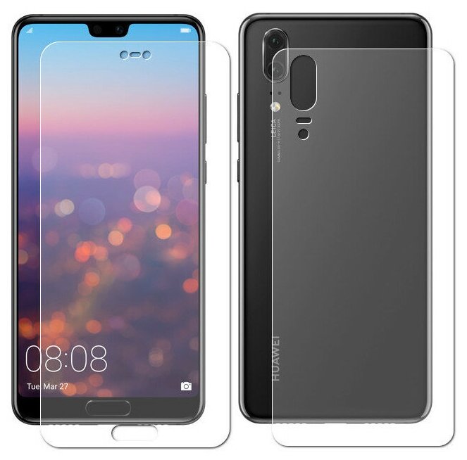 Пленка гидрогелевая LuxCase для Huawei P20 0.14mm Front and Back Transparent 86123 - фото №8