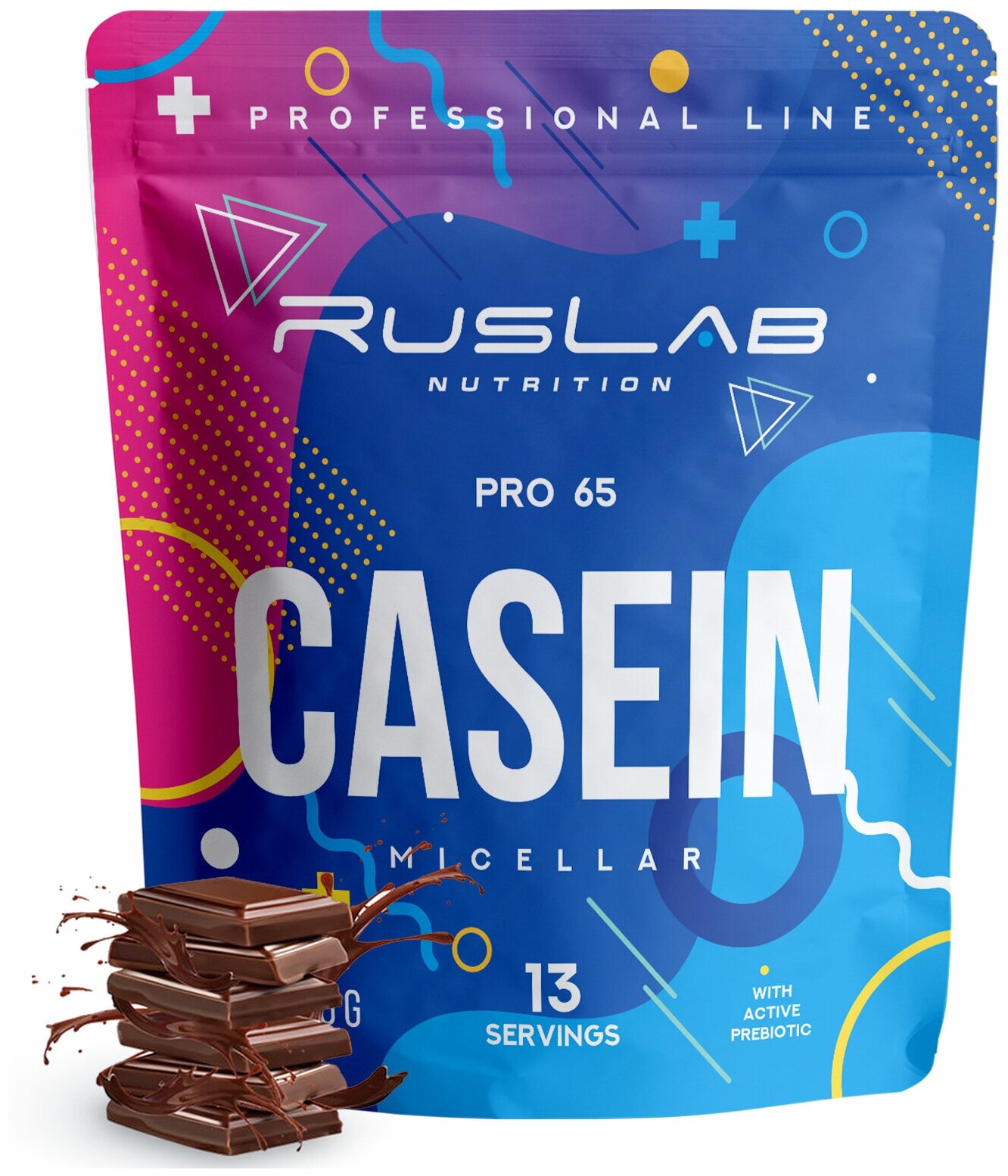 Micellar CASEIN PRO 65,казеиновый протеин,белковый коктейль (416 гр),вкус шоколад