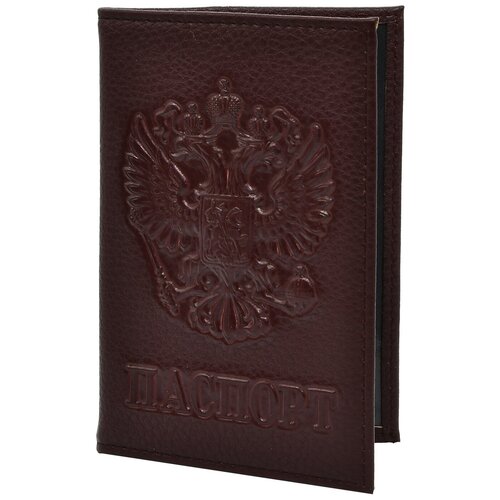 Обложка для паспорта Mashinokom, коричневый