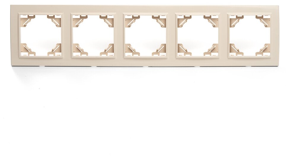 Рамка пятиместная горизонтальная, серия Эрна, PFR00-9005-02, слоновая кость