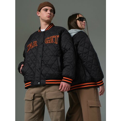 Куртка Nota Bene, размер 164-170, черный, оранжевый