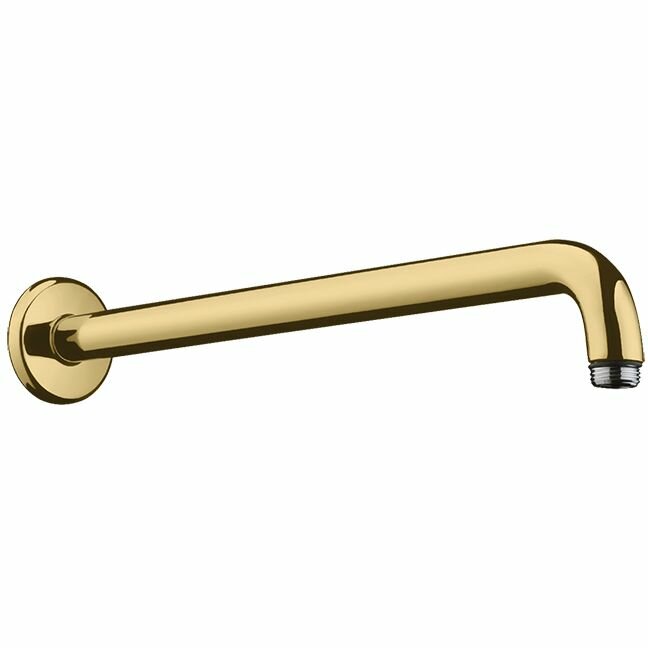 Держатель верхнего душа Hansgrohe , настенный, 389 мм, G1/2, цвет: полированное золото 27413990