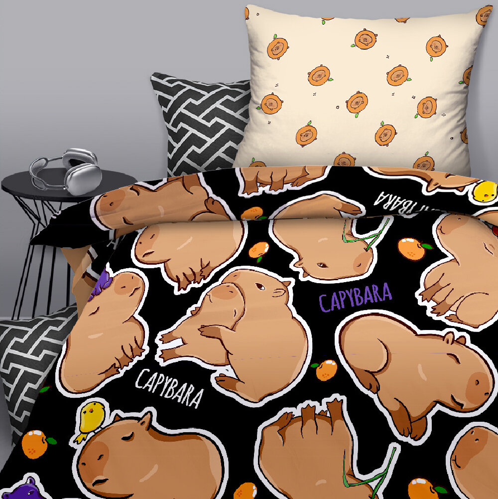 фото Детское постельное белье 1.5 спальное, Перкаль, Капибара