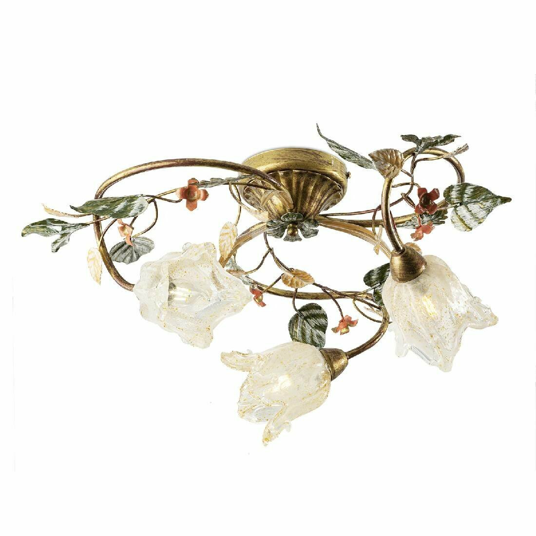 фото Люстра 2133 Золото - медь - зеленый - лак Лиза Новая карамель