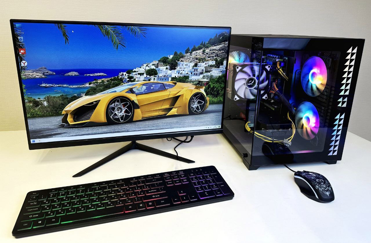 Компьютер Intel i7-2650v2 20 ядер/RX 580 8ГБ/32 ГБ/SSD-512 ГБ/Монитор-27"