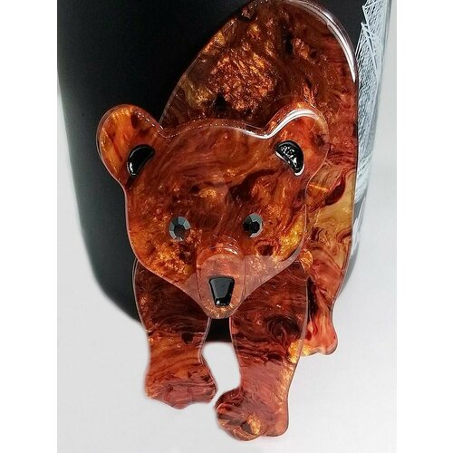 Брошь Blucome искусственный камень стразы коричневый 536₽