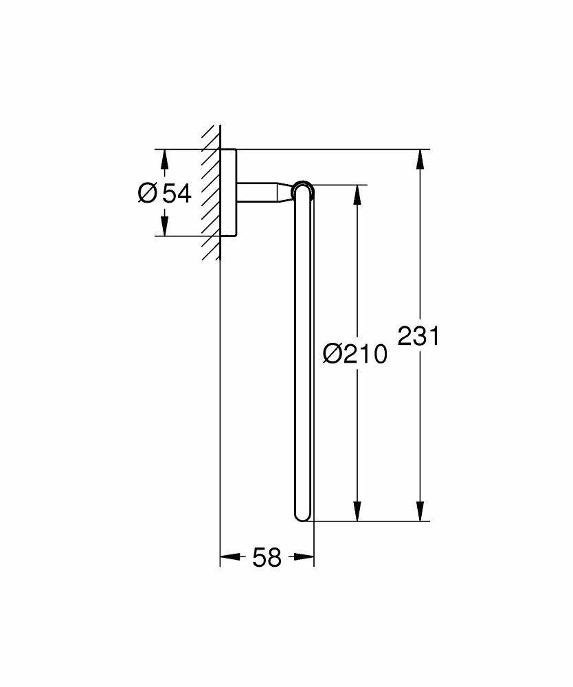 Кольцо для полотенец Grohe BauCosmopolitan Хром (40460001) 40460001