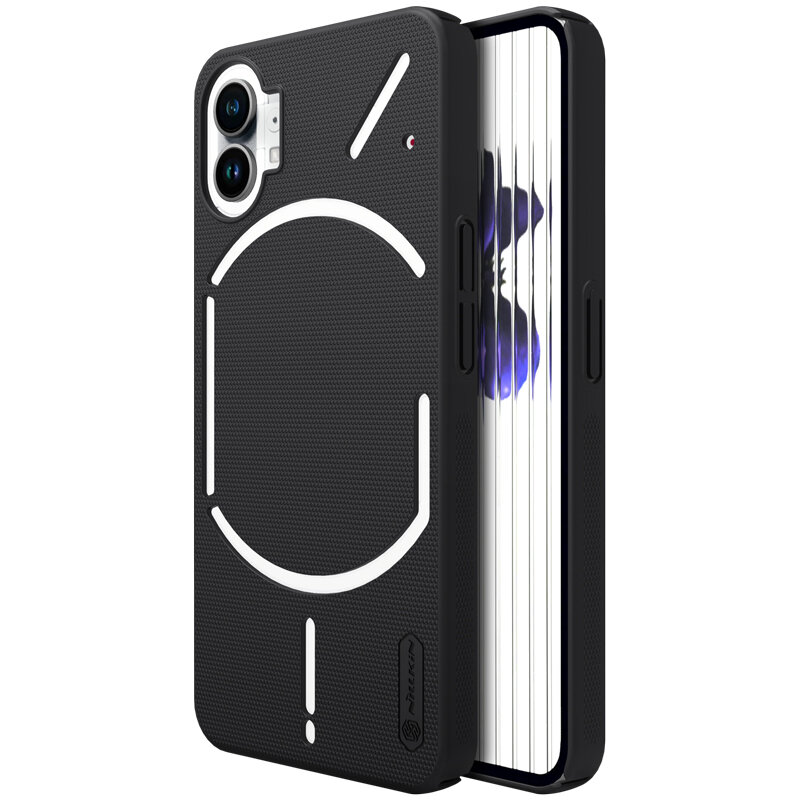 Черный жесткий чехол от Nillkin для смартфон Nothing Phone (1), серия Super Frosted Shield — фото 1