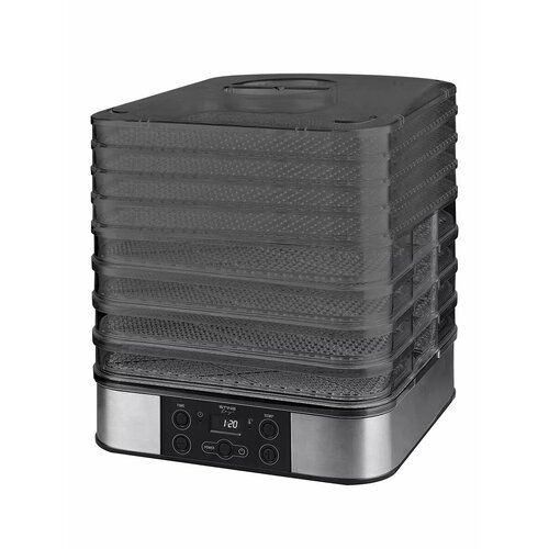 Дегидратор сушилка для овощей электросушилка STINGRAY ST-FD701B 12 поддонов 4 основных 4 разборных 2 для пастилы 2 для ягод черный жемчуг 11390₽