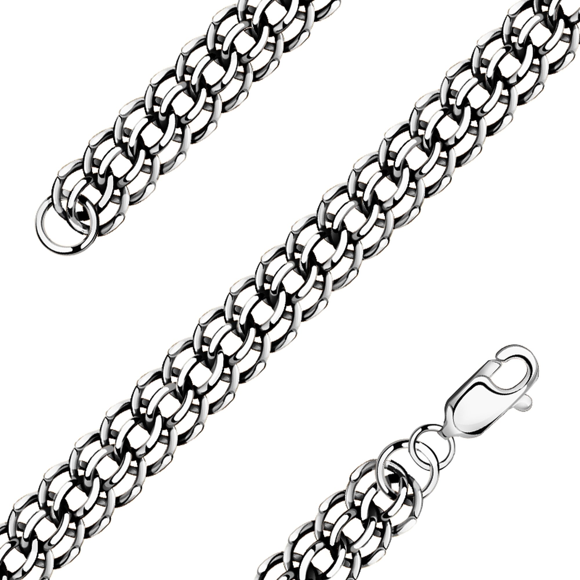 Браслет-цепочка Diamant online, серебро, 925 проба, чернение, длина 20 см.
