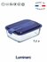 Герметичный контейнер Easy Box Luminarc, квадратный, 380мл, для СВЧ и посудомойк...