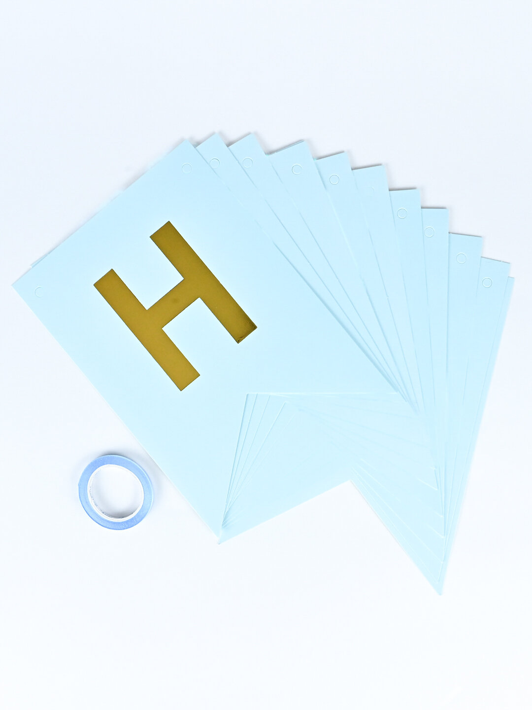 Гирлянда-флажки "Happy Birthday", бирюзовая, для украшения стен, для празднования дня рождения — фото 1