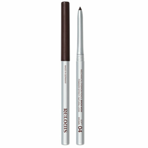 фото Relouis карандаш для бровей механический brow wow, тон 04 soft brown