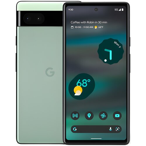 Смартфон Google Pixel 6a 6/128 ГБ JP, nano SIM+eSIM, серо-зеленый оригинальный смартфон google pixel 6 разблокированный смартфон 8 гб озу 128 гб 256 гб пзу экран 6 4 дюйма восьмиядерный процессор google tensor android 12