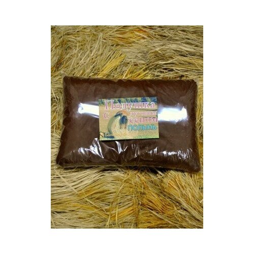 Подушка для бани и отдыха из лугового сена с полынью 40х60см