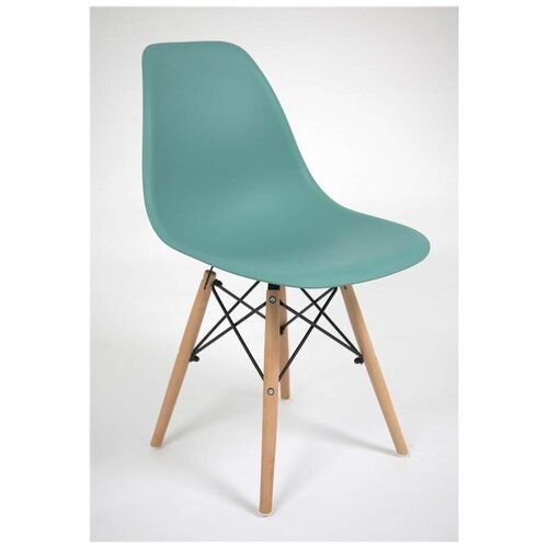 Стул пластиковый 622 Eames Green-40 Red&Black зеленый