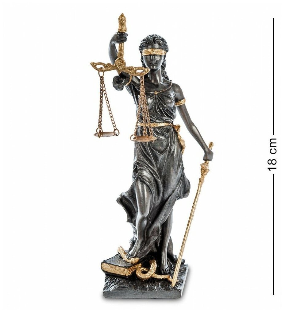 Статуэтка Veronese "Фемида-богиня правосудия" (black/gold) WS-655