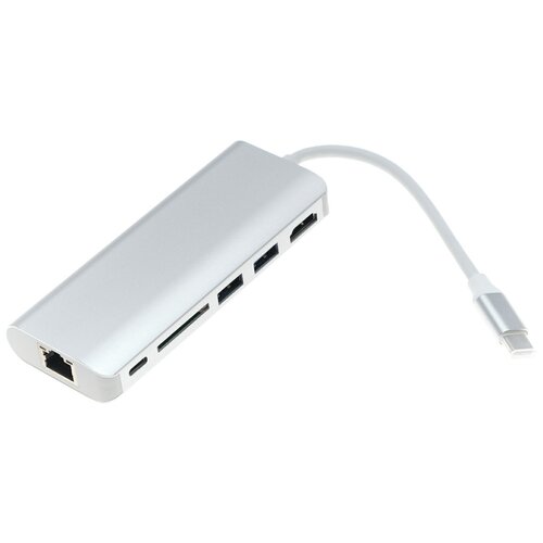 Кабель адаптер PALMEXX USBC HDMI-2*USB3.0-USBC-CardReader-Ethernet кабель адаптер palmexx usbc hdmi 2 usb3 0 usbc cardreader ethernet