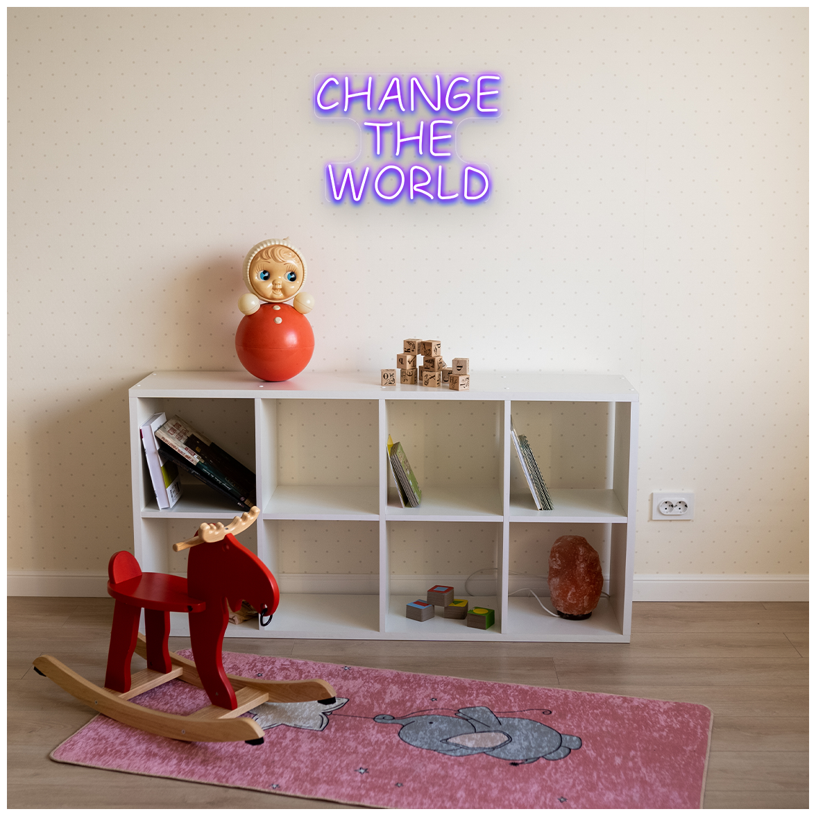 Светильник неоновый Change the world Измени мир, 50х34 см - фотография № 4