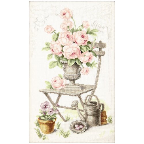 Набор для вышивания чаривна мить арт.М-355 Летний натюрморт с розами 20x33,5 см