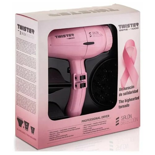 Профессиональный фен для сушки волос Salerm Twister 4200 2100 Вт нежно розовый 1449000₽
