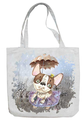 Текстильная сумка-авоська с донышком, Эко шоппер 35*42 Тканевая женская хозяйственная сумка шоппер, рисунок с одной стороны собака