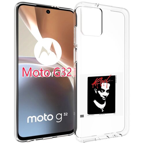 Чехол MyPads Playboi Carti - Whole Lotta Red для Motorola Moto G32 задняя-панель-накладка-бампер