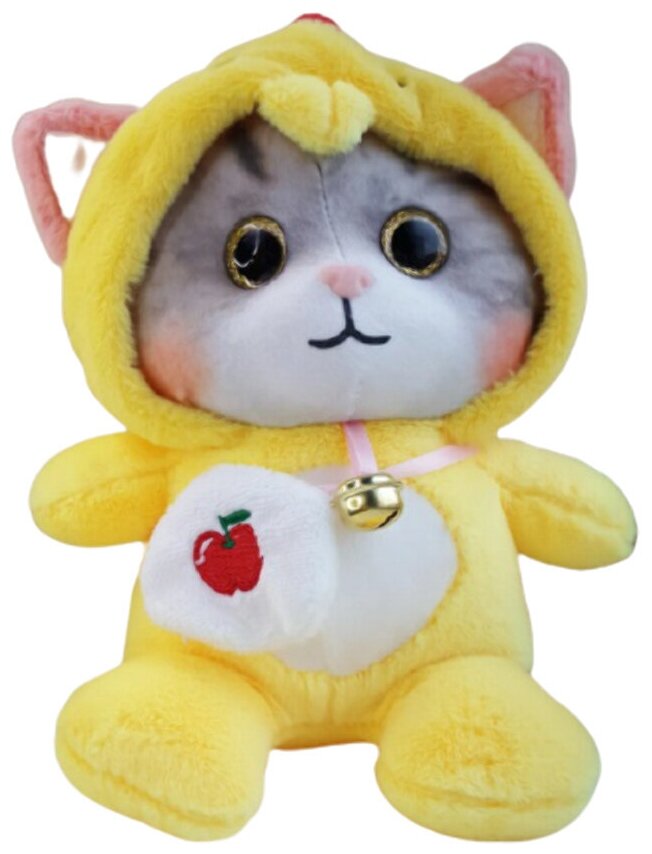 Мягкая игрушка Котик в пижаме желтый — купить в интернет-магазине по ...