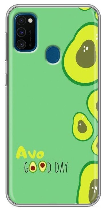 Дизайнерский силиконовый чехол для Самсунг Гэлакси М21 / Samsung Galaxy M21 Авокадо принт