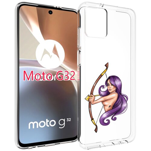 Чехол MyPads Девушка-Стрелец женский для Motorola Moto G32 задняя-панель-накладка-бампер