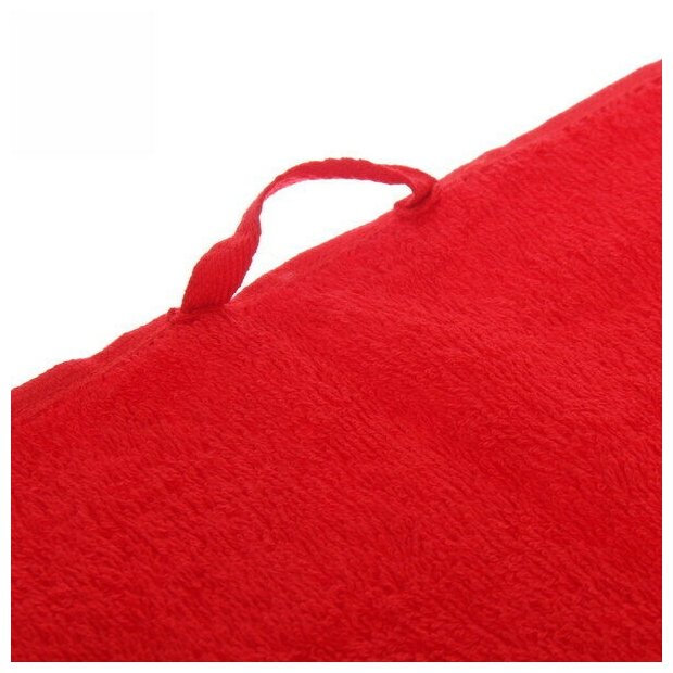 Полотенце махровое 70*140см «LUNA» цвет красный 02050 плотность 360гр/м2 с петелькой-подвесом - фотография № 9