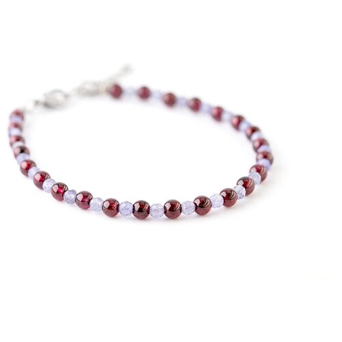 Браслет из танзанита и граната, артикул BDF311