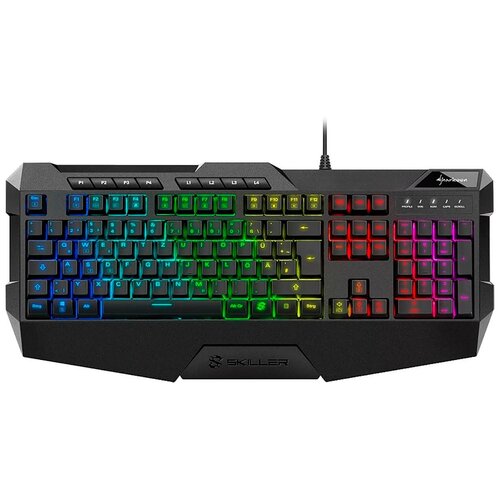 Клавиатура SHARKOON Skiller SGK4 (Резиновые колпачки, RGB) черный