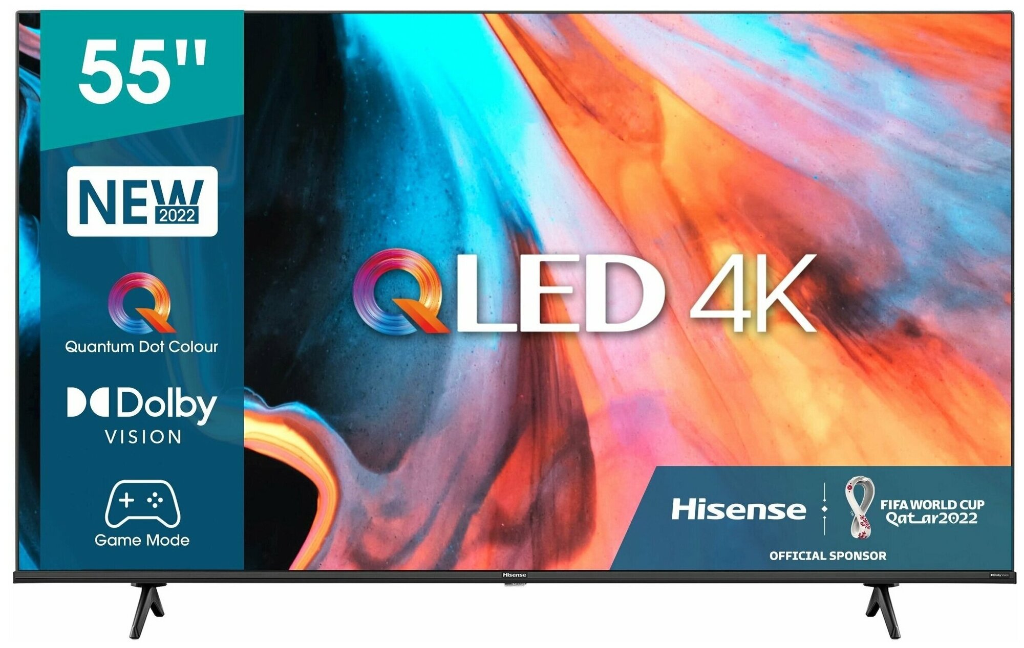 55" Телевизор QLED Hisense 55E7HQ 4K UHD WiFi Smart TV 2022 ,черный