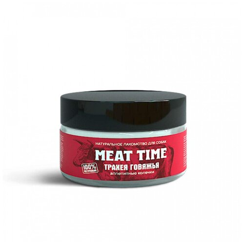 Лакомство MEAT TIME для Собак Трахея говяжья аппетитные Колечки 30г