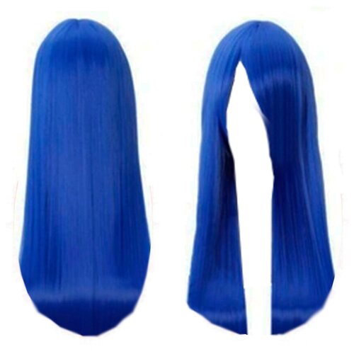 фото Парик карнавальный гладкий 40 см цвет синий маски - карнавал