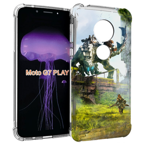 чехол mypads horizon zero dawn art для motorola moto s30 pro задняя панель накладка бампер Чехол MyPads Horizon Zero Dawn для Motorola Moto G7 Play задняя-панель-накладка-бампер