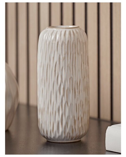 Boltze Фарфоровая ваза для цветов Creamy Pearl 19 см 9820573
