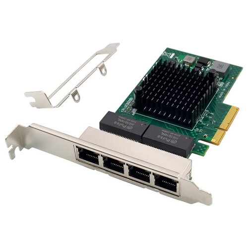 Сетевая карта PCIe x1 (BCM5719) 4 x RJ45 Gigabit Ethernet | ORIENT XWT-BM19L4PE4 сетевая карта pcie x1 v1 1 rtl8111f lp 2 x rj45 gigabit ethernet orient xwt r81l2pe