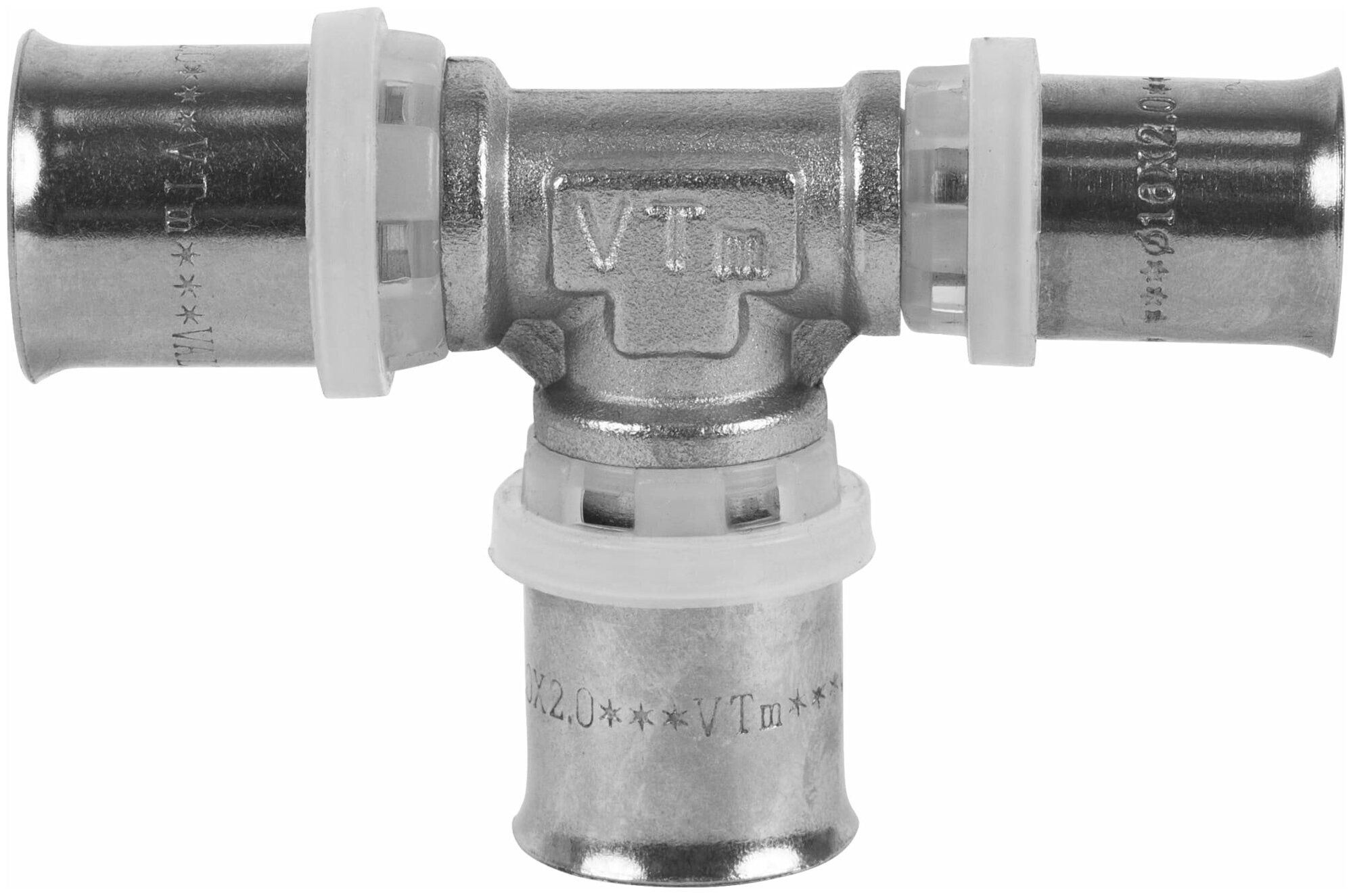 Пресс-фитинг тройник Valtec 20 х 20 х 16 - фото №4